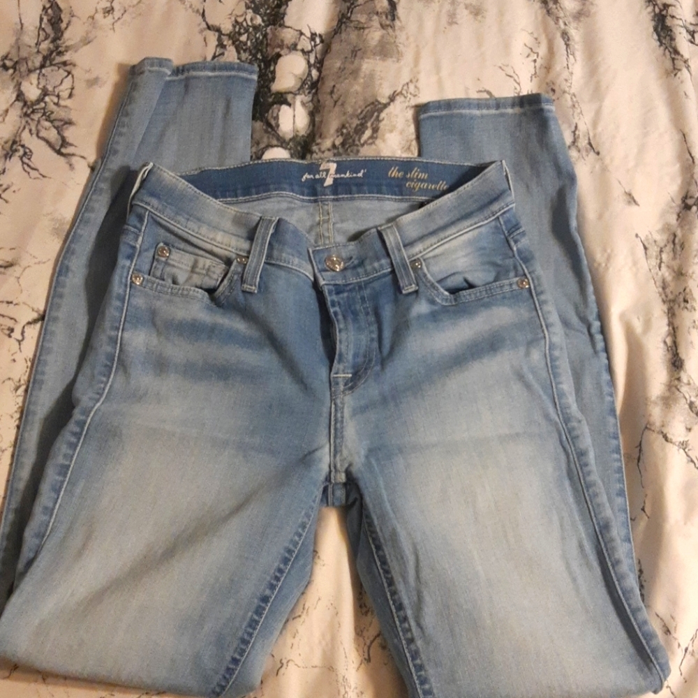 Iightwash 7 for all mankind skinny